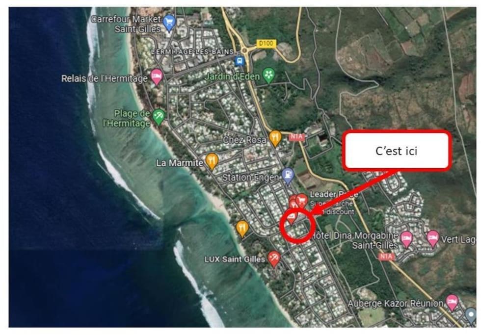 Kazacoco Bungalow A 5 Min A Pieds Du Lagon La Saline Le Bains Dış mekan fotoğraf